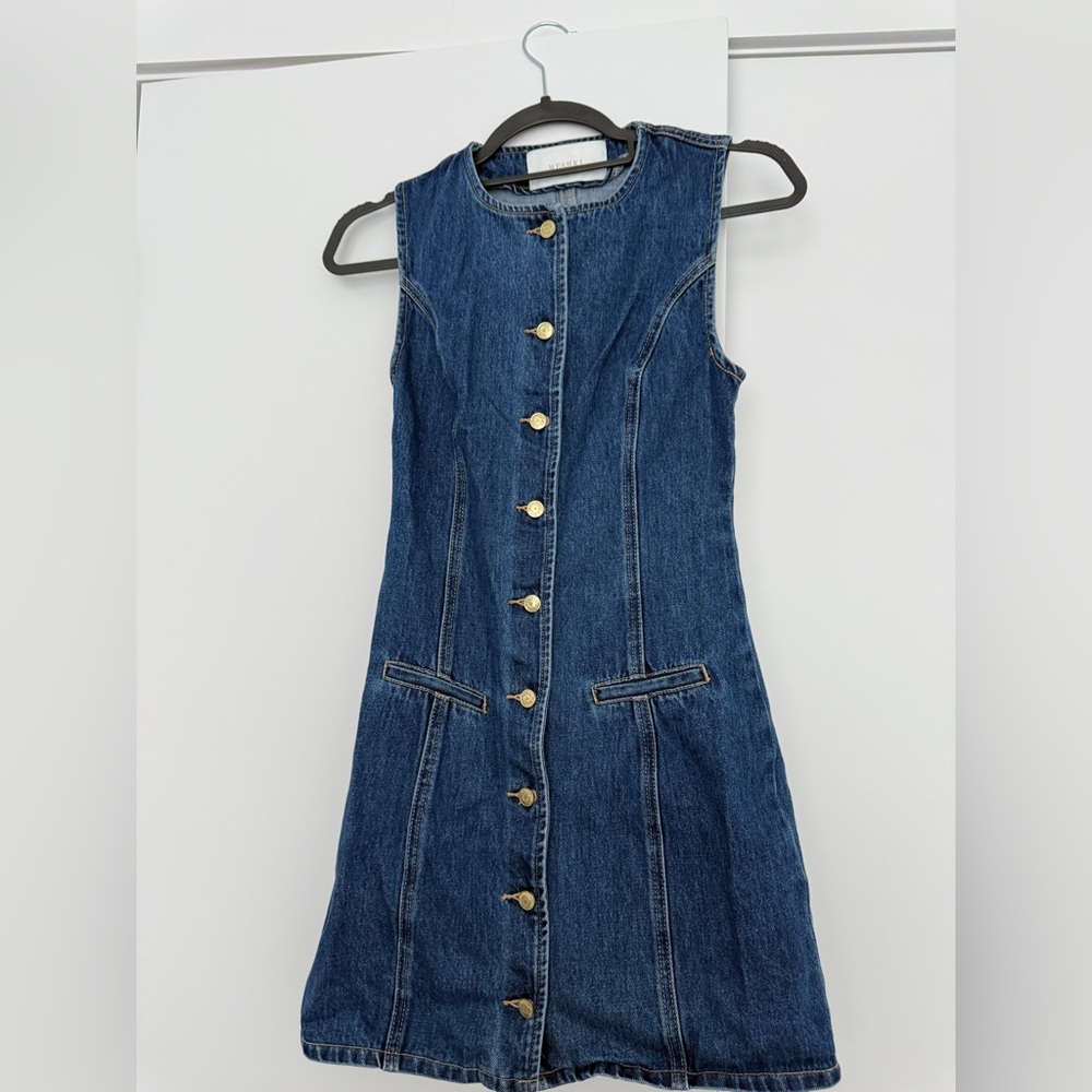 Meshki Blue Denim Mini Dress